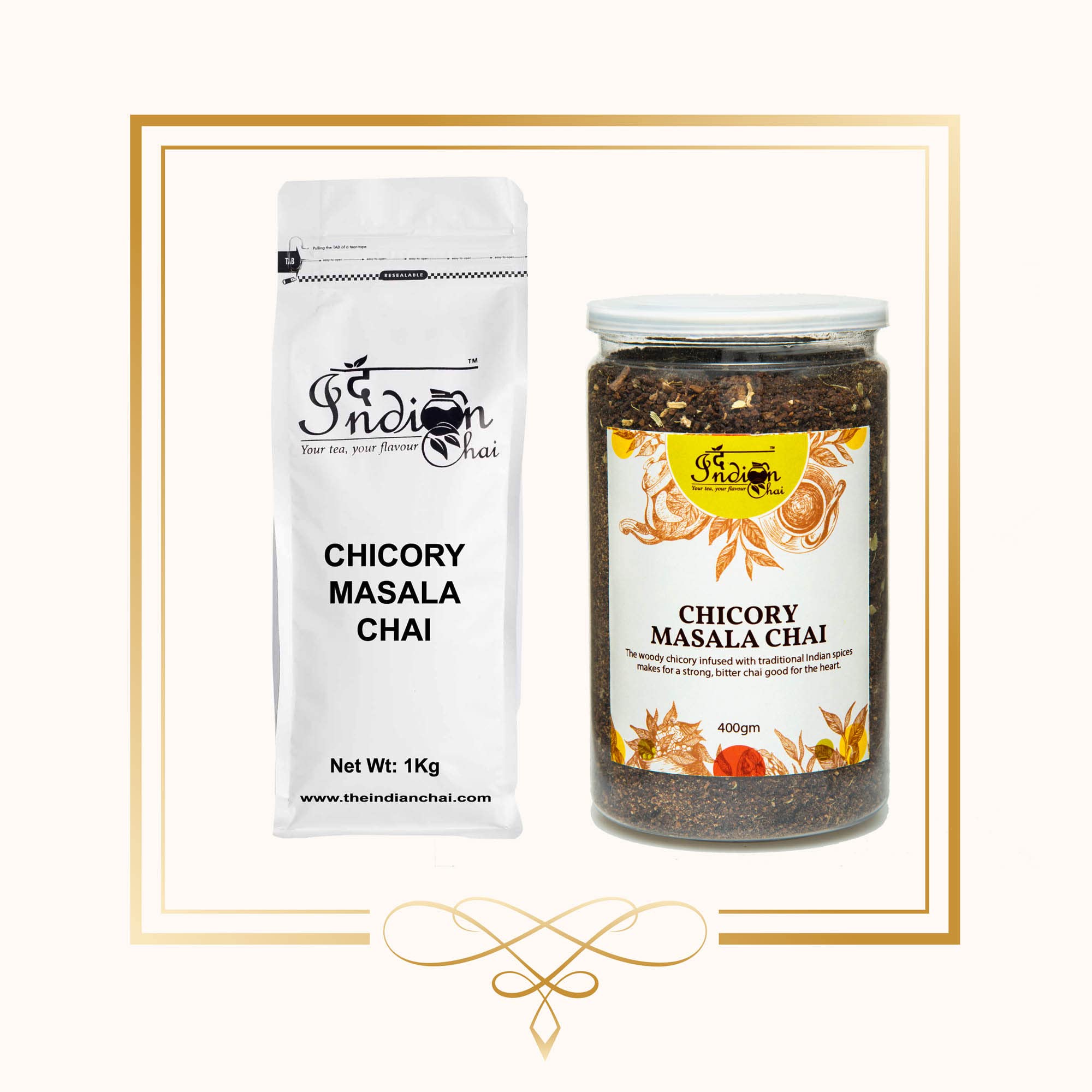 The Indian Chai - Chicory Masala Chai 1Kg Blended with Dalchini, Elaichi, Gold Mirch, Loung, Sonth and Jayfal, Caffeine Free (B09R9PHQ26) Amazon Price History, Amazon Price Tracker