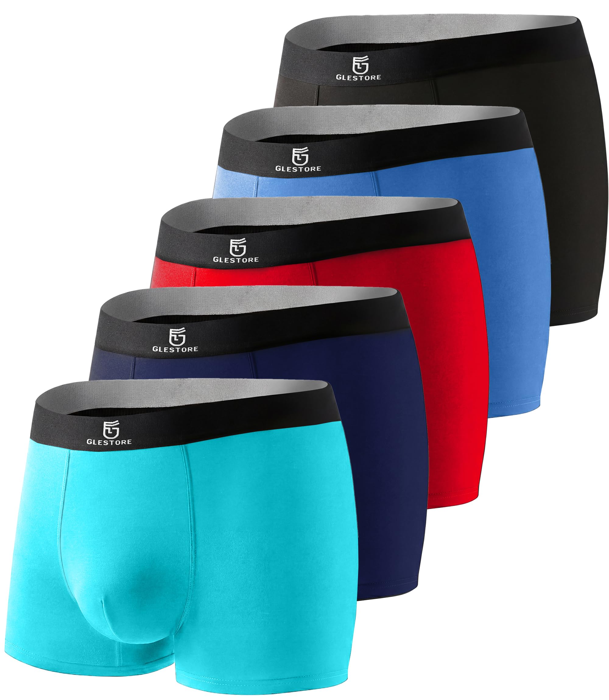 GLESTORE Modal Unterhosen Männer Boxershorts Herren 5er Pack Underpants