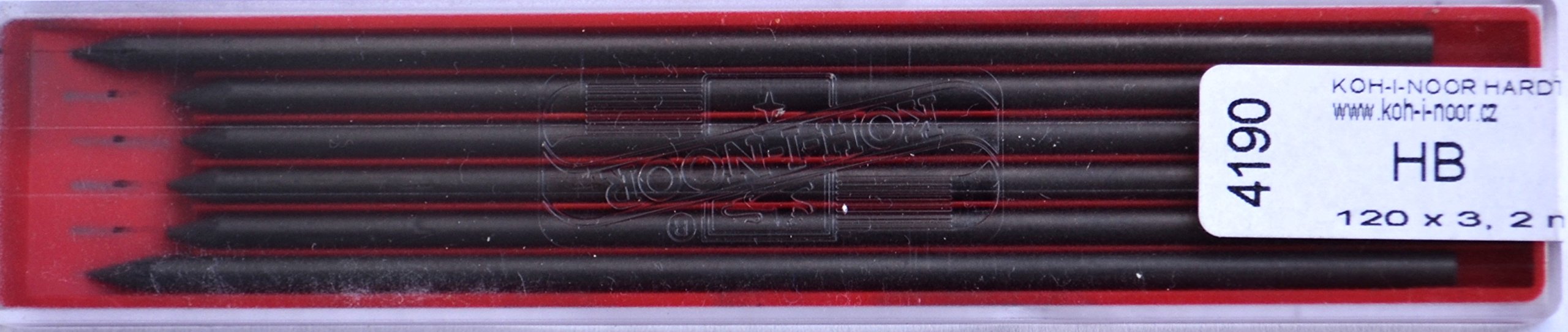 Koh-i-noor 3.2 mm 4190 HB Graphite Leads for Technical Drawing and Retouching.