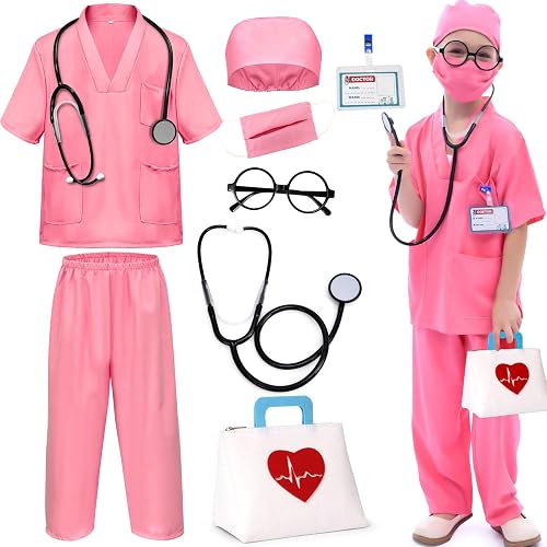 Kids Doctor Costume (Pink, 110)