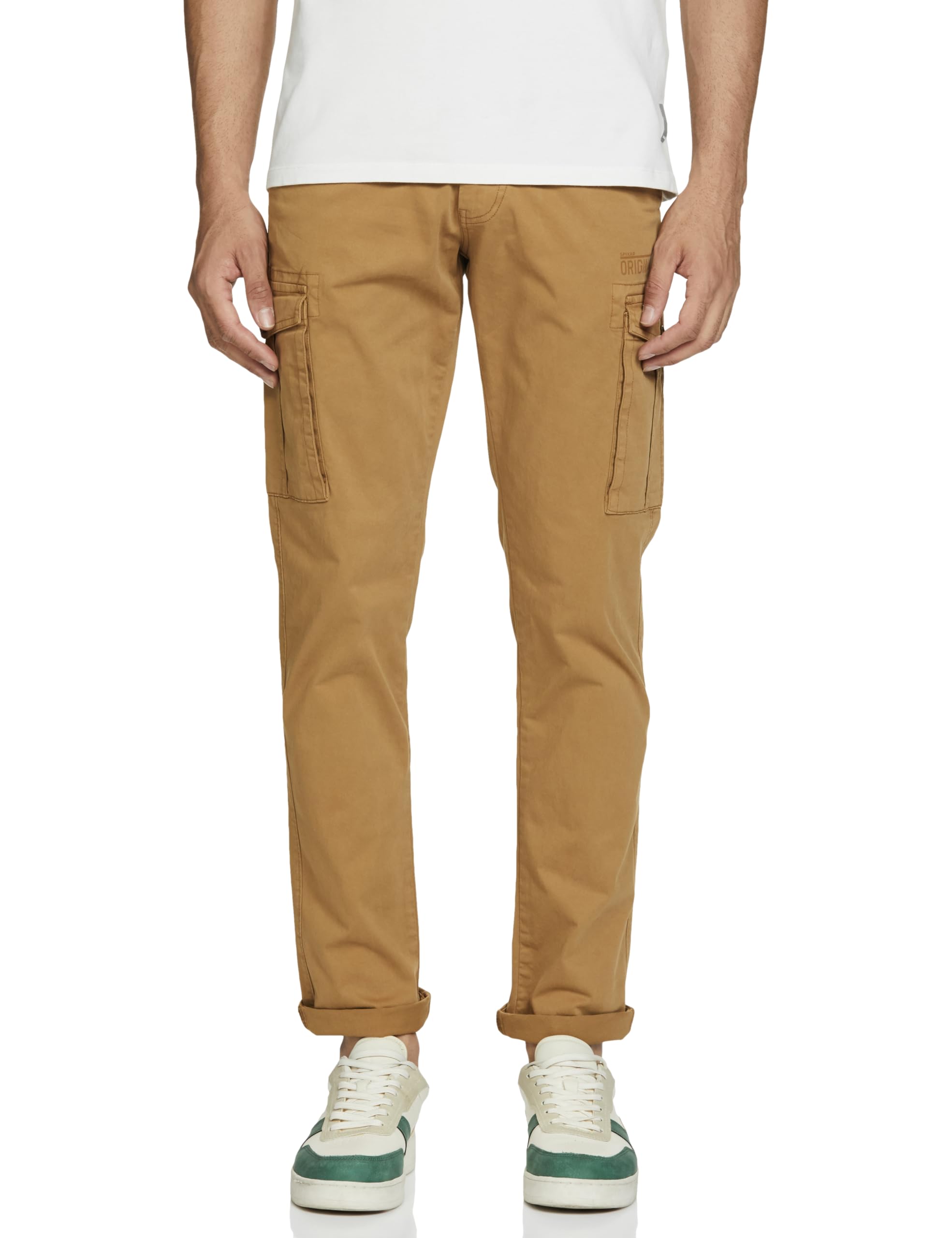 spykar Men's Relaxed Fit Mid Rise Mid-Rise Casual Cargos-picture-17