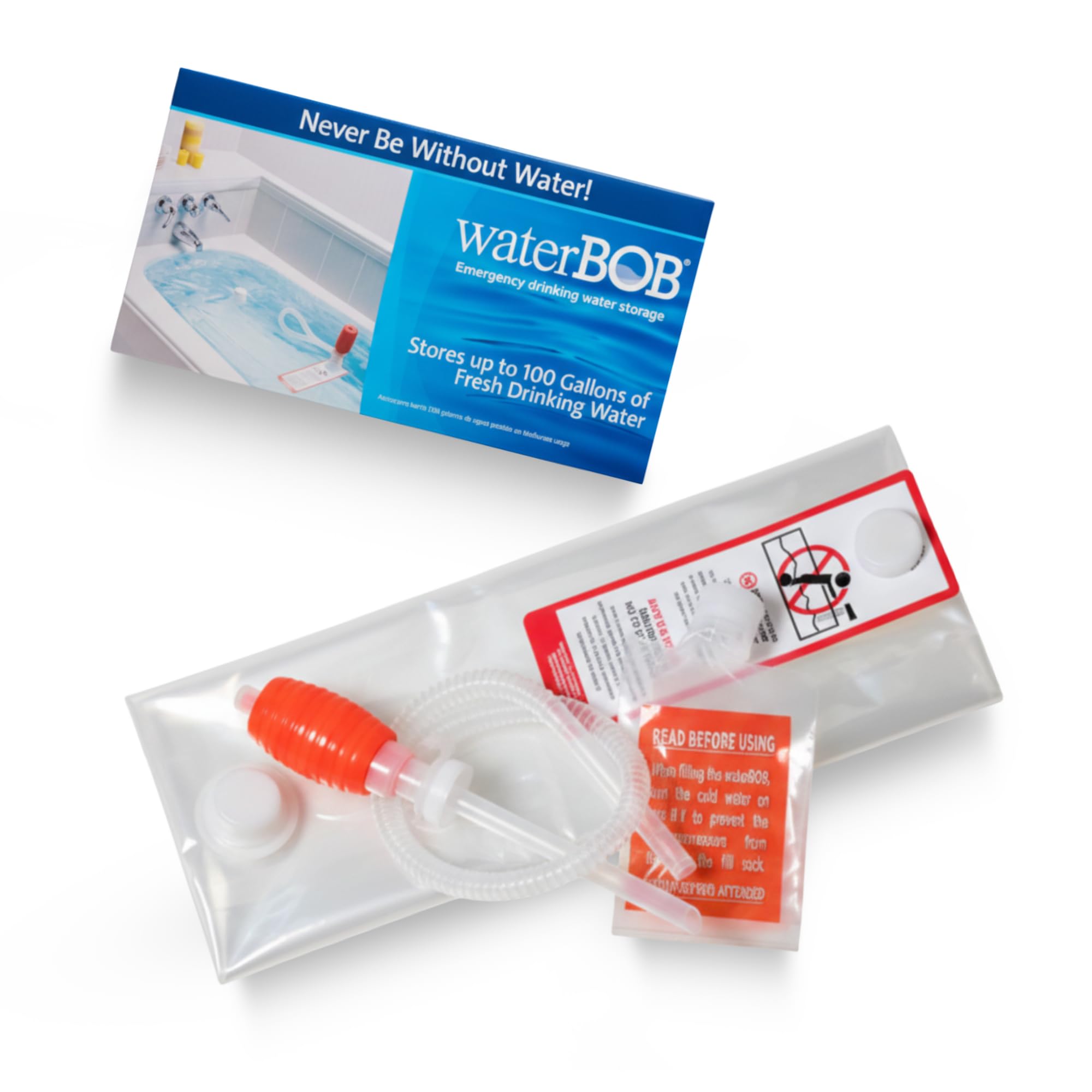 WaterBOB | Bathtub Emergency Water Storage Container, Drinking Water Storage, Hurricane Survival, BPA-Free (100 Gallon) (1)