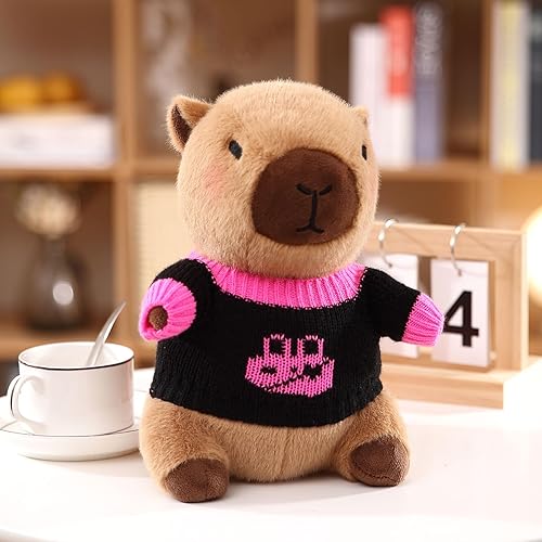 Miniatura 4 de 2 Capybara - Peluche de 2 Capybara con 13 piezas de ropa y accesorios, juguetes de peluche de animales de peluche de 10.2 pulgadas, lindos peluches