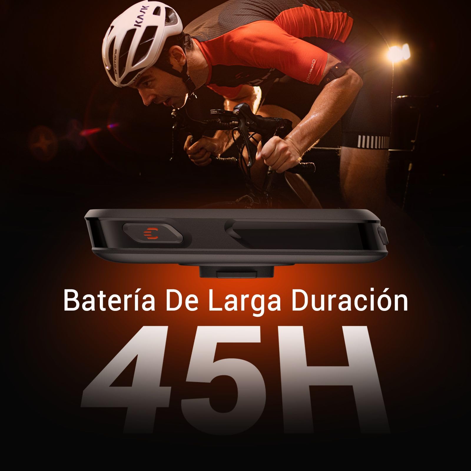 COOPSO CS500 Completo Computadora de Bicicleta Ordenador Navegación Ciclocomputador GPS de 45H Batería de Pantalla Personalizable 2,6’’ LCD, BLE5.0/Ant+, IPX7