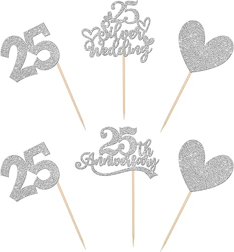 Miniatura 3 de 25 piezas de adornos para cupcakes de 30 aniversario con 30 perlas para pastel de boda, corazón con purpurina, 30 aniversario de boda, decoración de