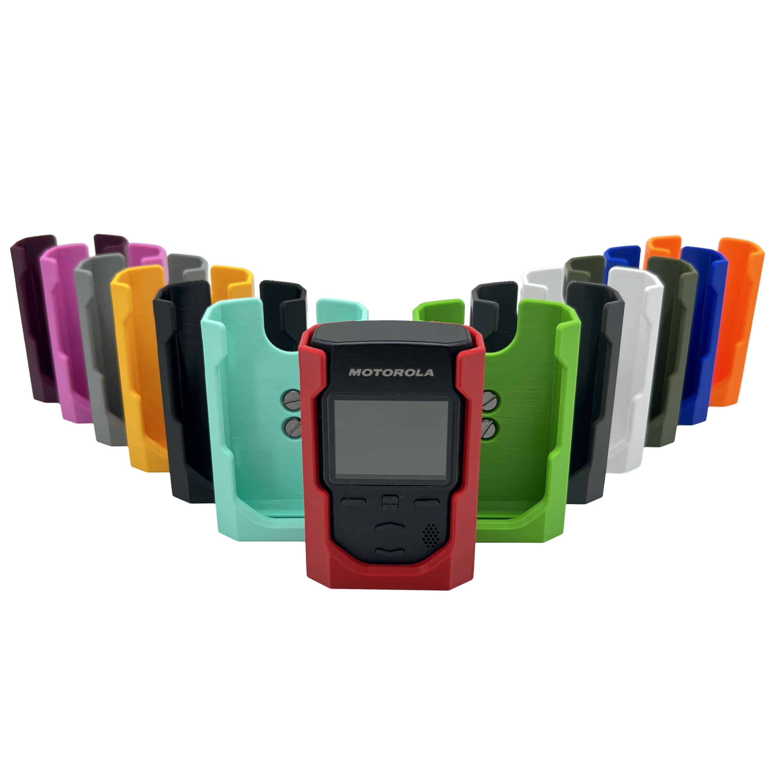Funkmelderhalter/Holster passend für Motorola TPG2200 inkl. Displayschutzfolie – Made in Germany, speziell für Feuerwehr, Rettungsdienst, Polizei & alle Einsatzkräfte (Blau)