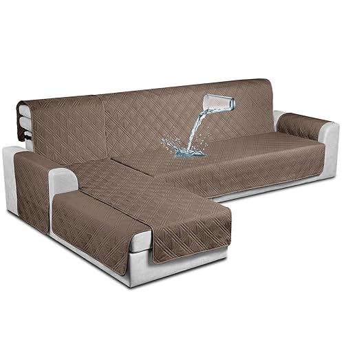 TAOCOCO Waterproof Sectional Sofa Covers 3pcs L Shaped Couch Covers