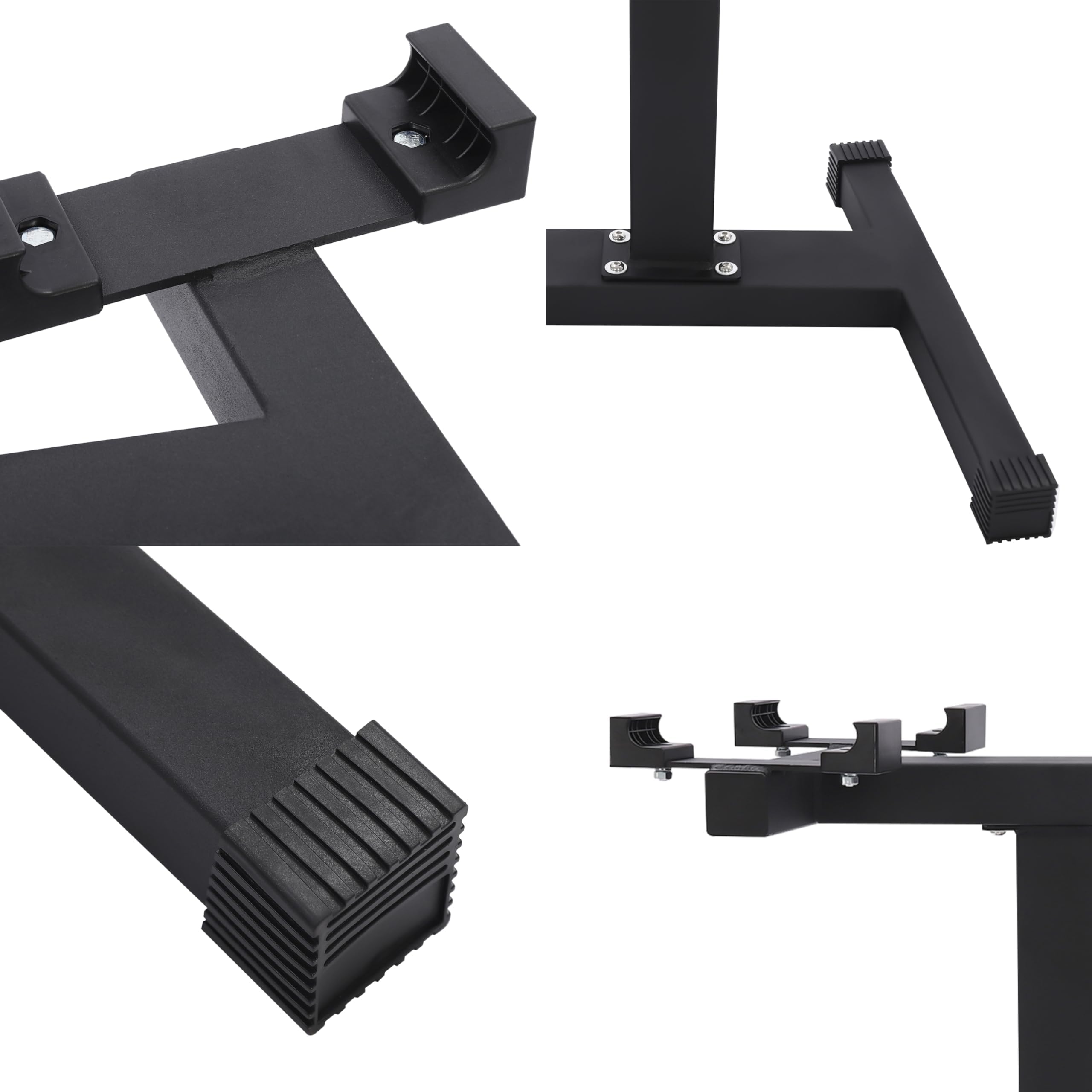 Soporte multifuncional para mancuernas de tubos de acero, soporte de almacenamiento ajustable con base en forma de H, soporte para pesas independiente, capacidad de carga de 136 kg