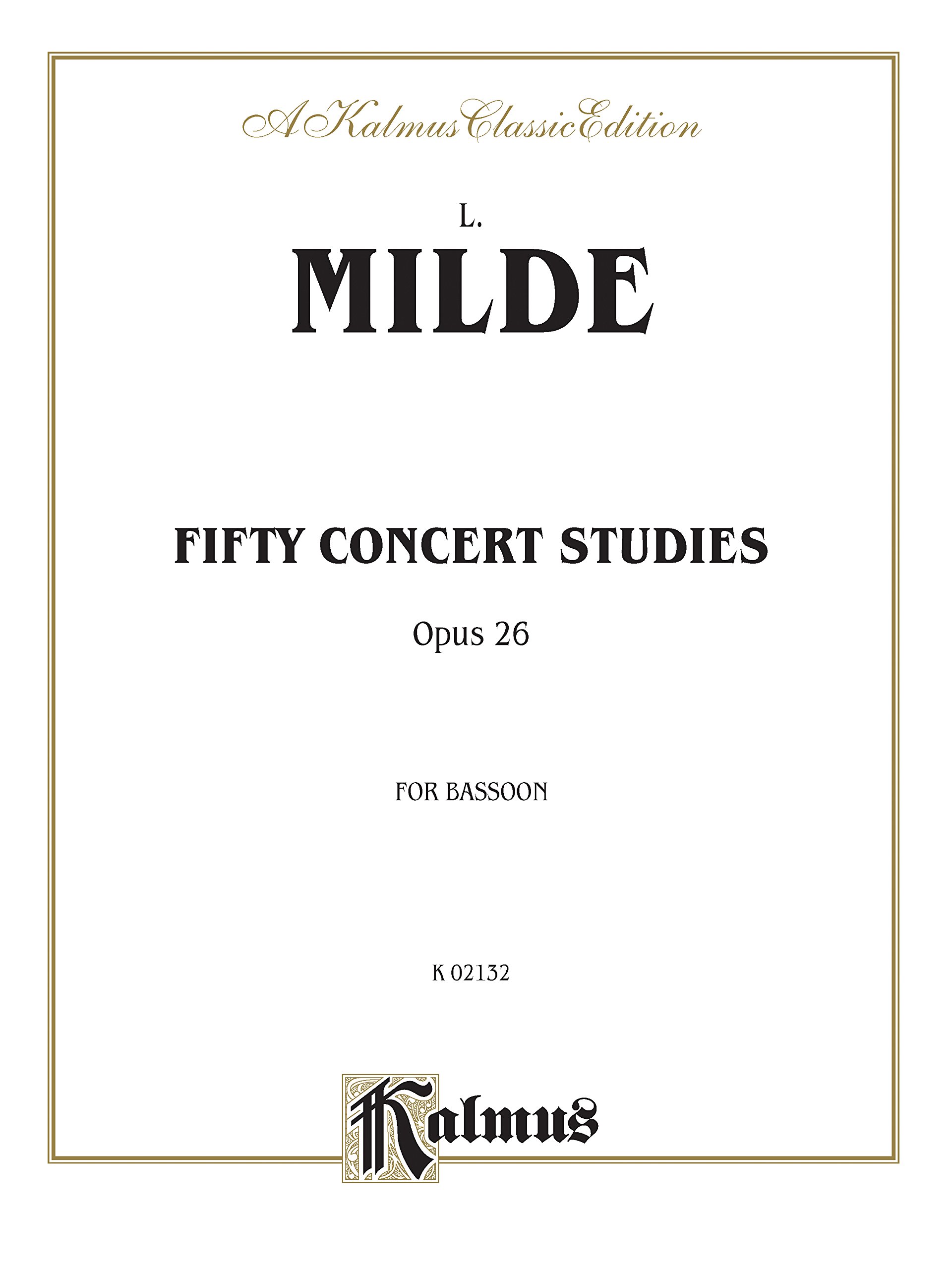 Fifty Concert Studies, Op. 26 for Bassoon: Advanced Bassoon Collection (Kalmus Edition)