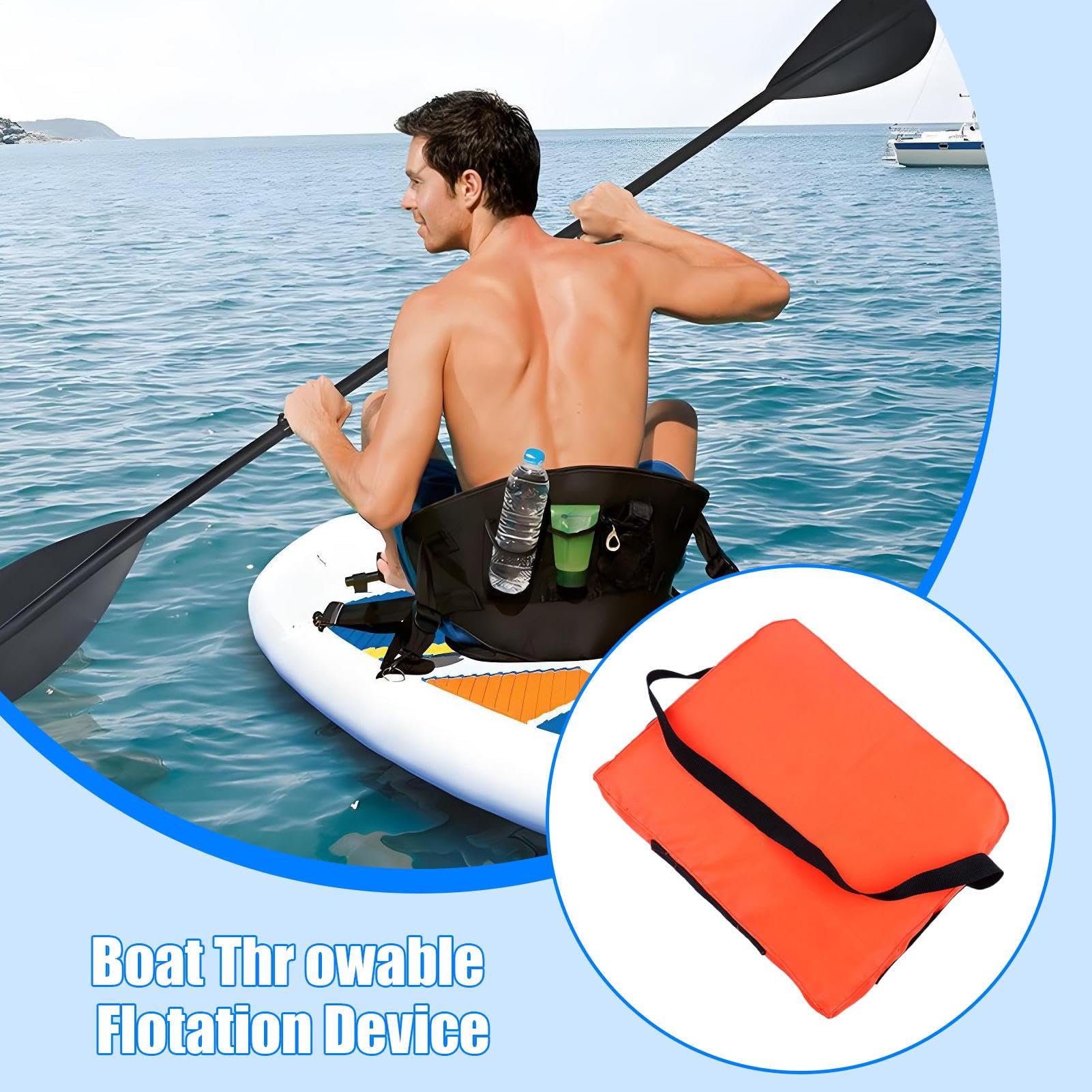 Dispositif de flottaison de Bateau à Bateau - Coussin de Bateaux | Dispositif de flottaison pour Bateau | Jeter des Coussins pour Bateau | Équipement de Garde d'équipement Flottant Gonflable