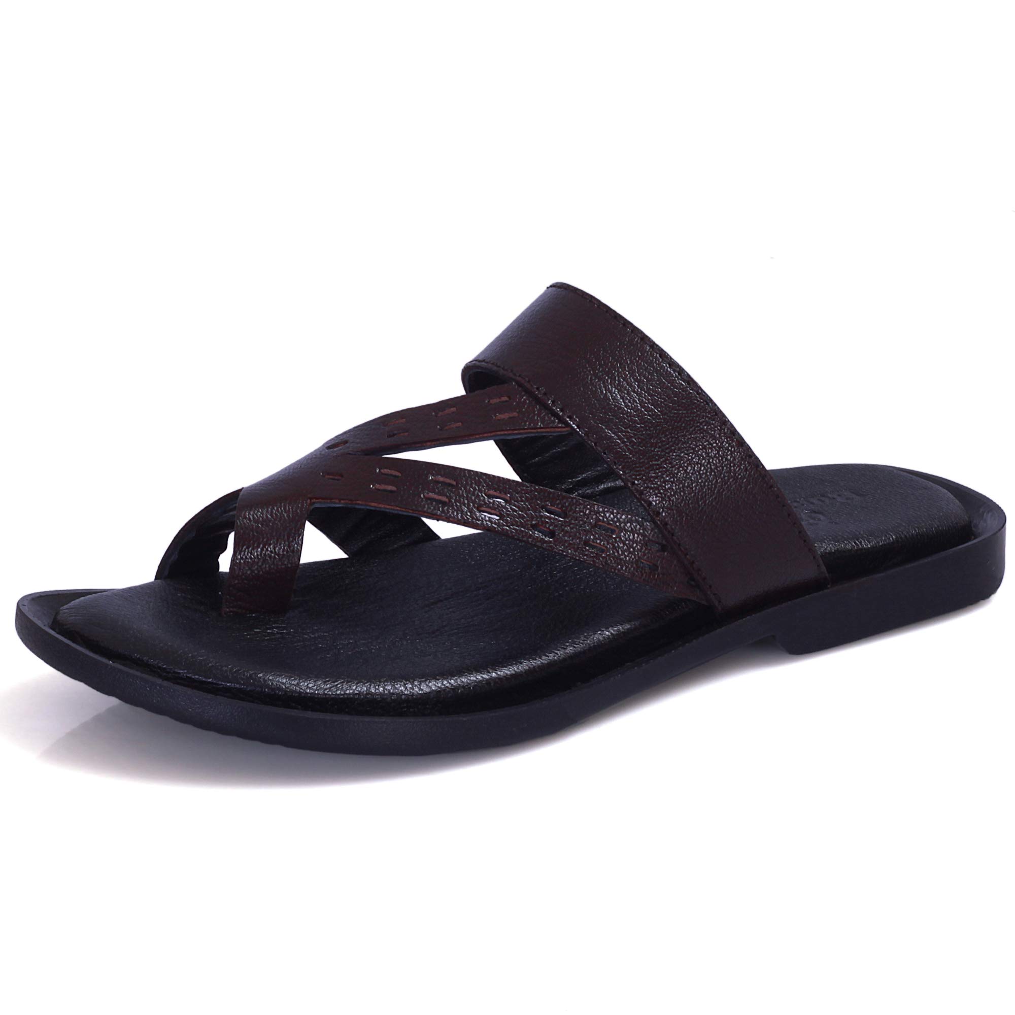 Burwood Men Brown Leather Slippers-6 (Bwd 308) (B07V7NLPKX) Amazon Price History, Amazon Price Tracker