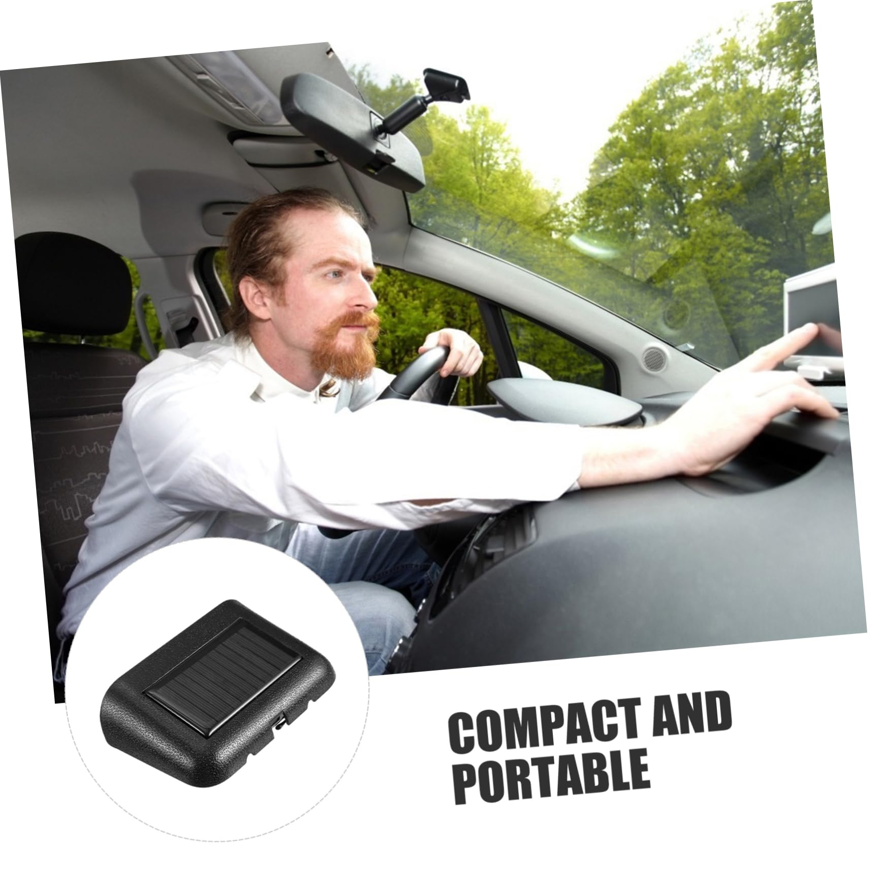Reloj De Coche Solar De Alta Precisión y Pantalla Digital Temporizador Electrónico Para Vehículos Usb Para Día y Noche