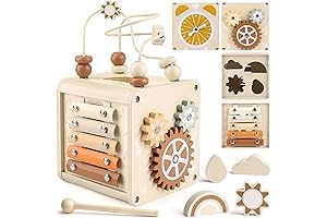 Vanplay Montessori Baby Wooden Activity Cube