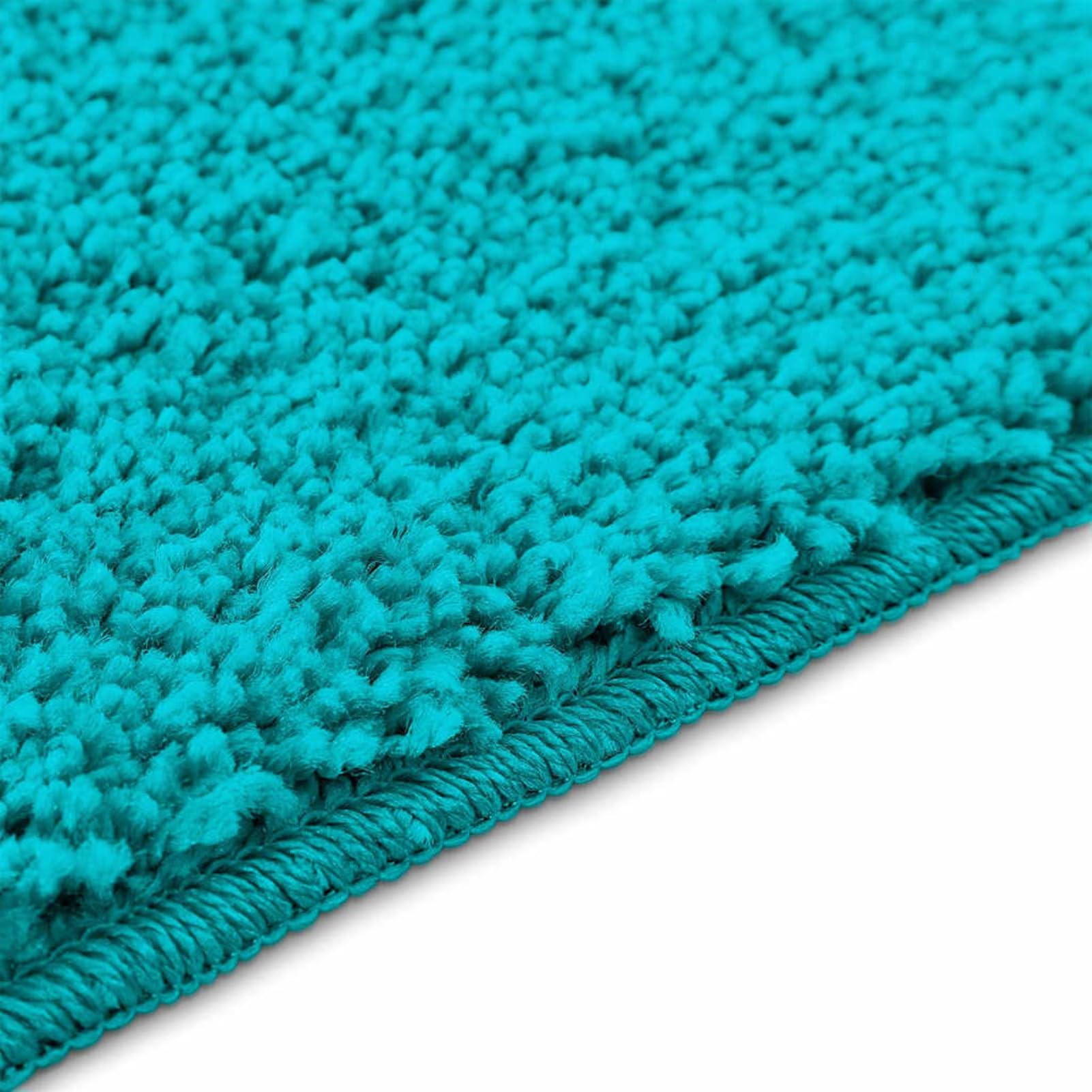 Tappetino da Bagno Antiscivolo Turchese 50 x 80 cm PP