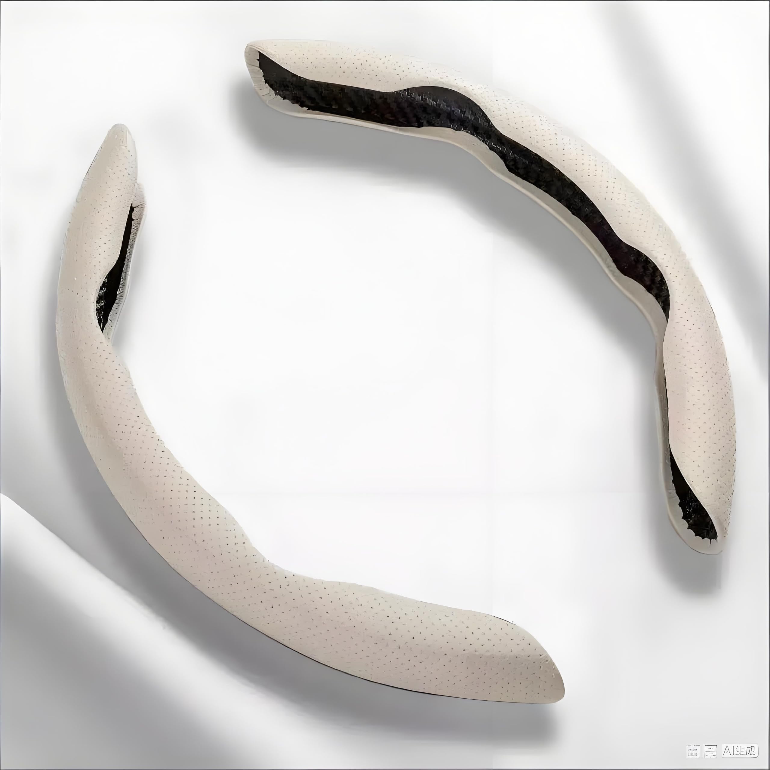 Tryagat 2 Pcs Steering Wheel Cover for BMW 2er Coupe (G42) 2025-2021, Absorbent Non-slip Breathable Comfortable Protection Steering Wheel Handle,White