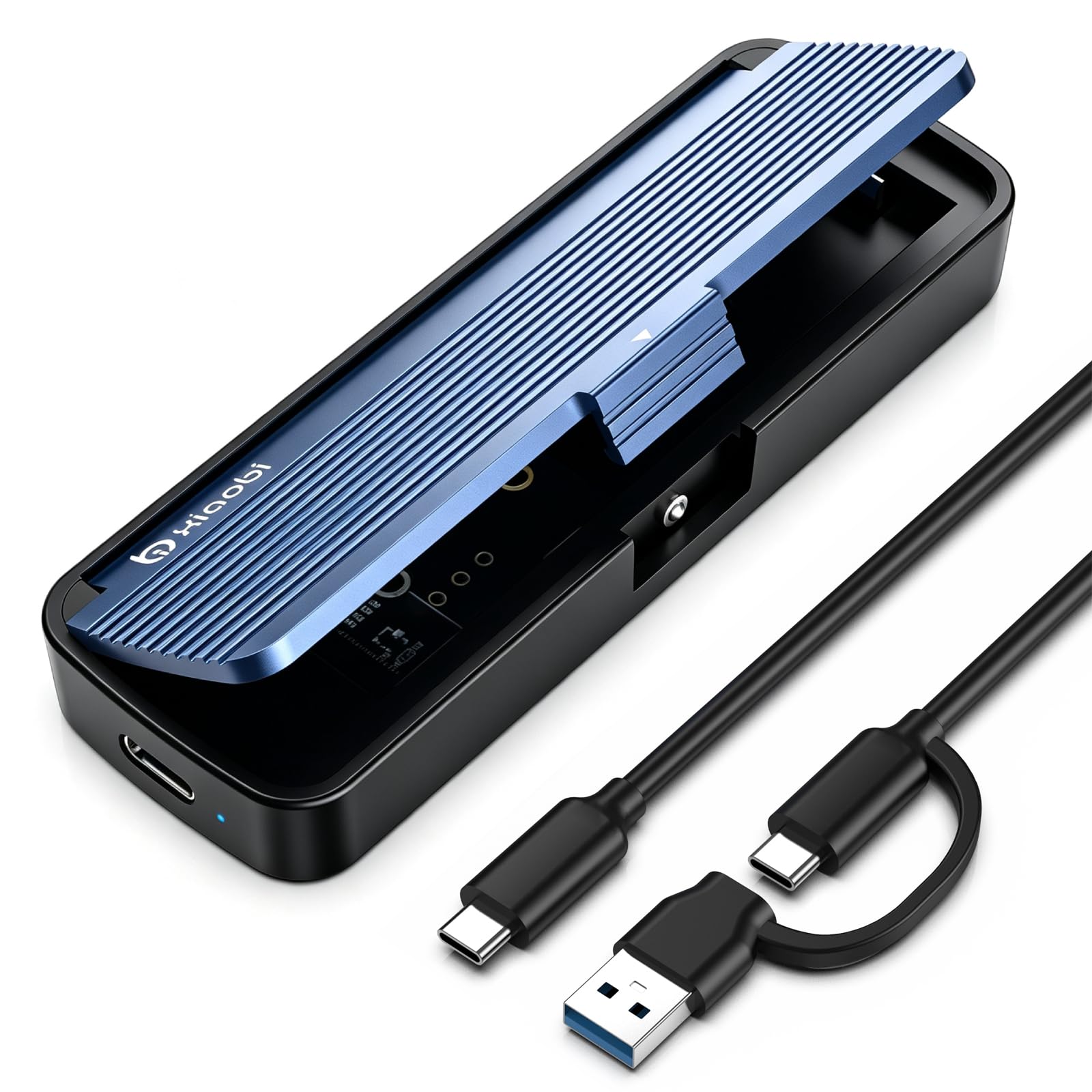 Enclosure NVMe, installazione senza attrezzi, adattatore PCIe M.2 M.2 Gen 2 (10 Gbps) a M.2 NVME M-Key/(B+M) Key PCIe M.2 Supporto UASP e Trim, per SSD 2230/2242/2260/2280