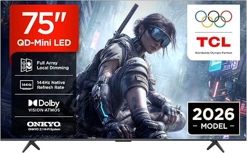 TCL 75T8D 75 Pouces QLED avec QD-Mini LED Dimming 4K HDR … - 1