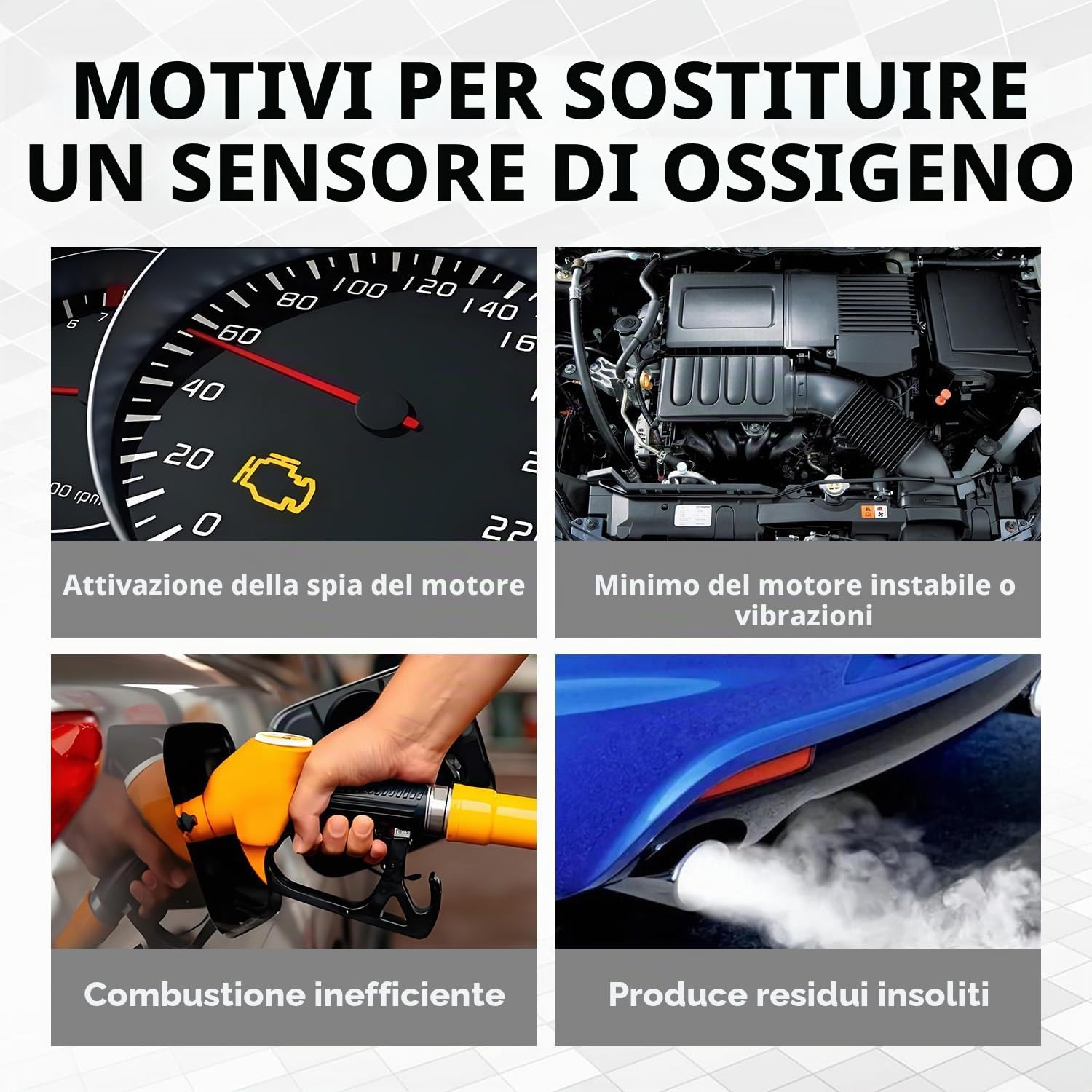 TECTICO Sonda Lambda O2 a monte 0281004535 0281004454 0281004458 55275928 Compatibile con Alfa Romeo Giulietta/Fiat 500L/500X/Doblo 2.0 1.6D Multijet JTDM/Renegade 1.6 2.0 CRD, 1 Pezzo