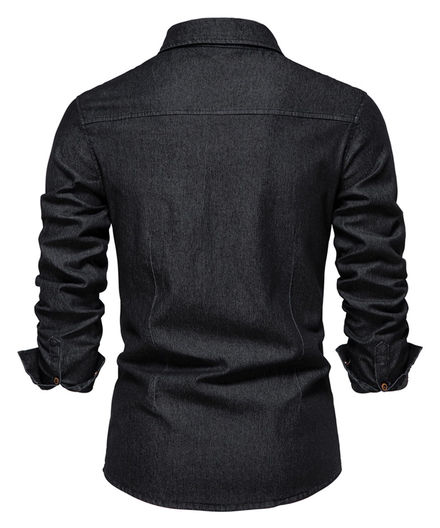 Uomo Camicia a Denim Camicie Regolare Classiche a Maniche Lunghe Casual Cotone Camicie Classiche da Cerimonia Business con Tasca