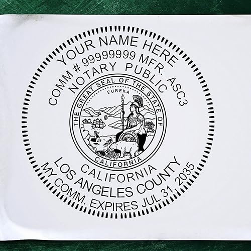 Sello público redondo de California delgado, sello de notario de CA, diseño delgado, portátil, fácil de llevar, impresión redonda, impresión de 1-58 Sello público redondo de California delgado, sello de notario de CA, diseño delgado, portátil, fácil de llevar, impresión redonda, impresión de 1-58