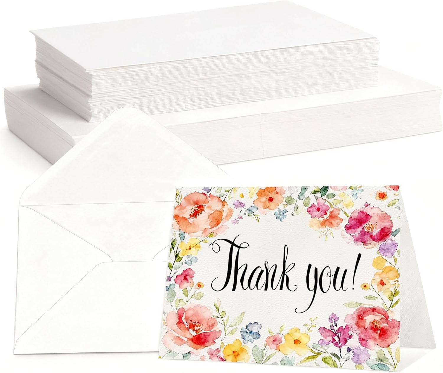 60 Sets Watercolour Cards with Envelopes, 140 lb/300 GSM Foldable Blank Postcards and Envelopes for Painting or Card Making, Perfect for Christmas, Birthday, 4x6 Inch