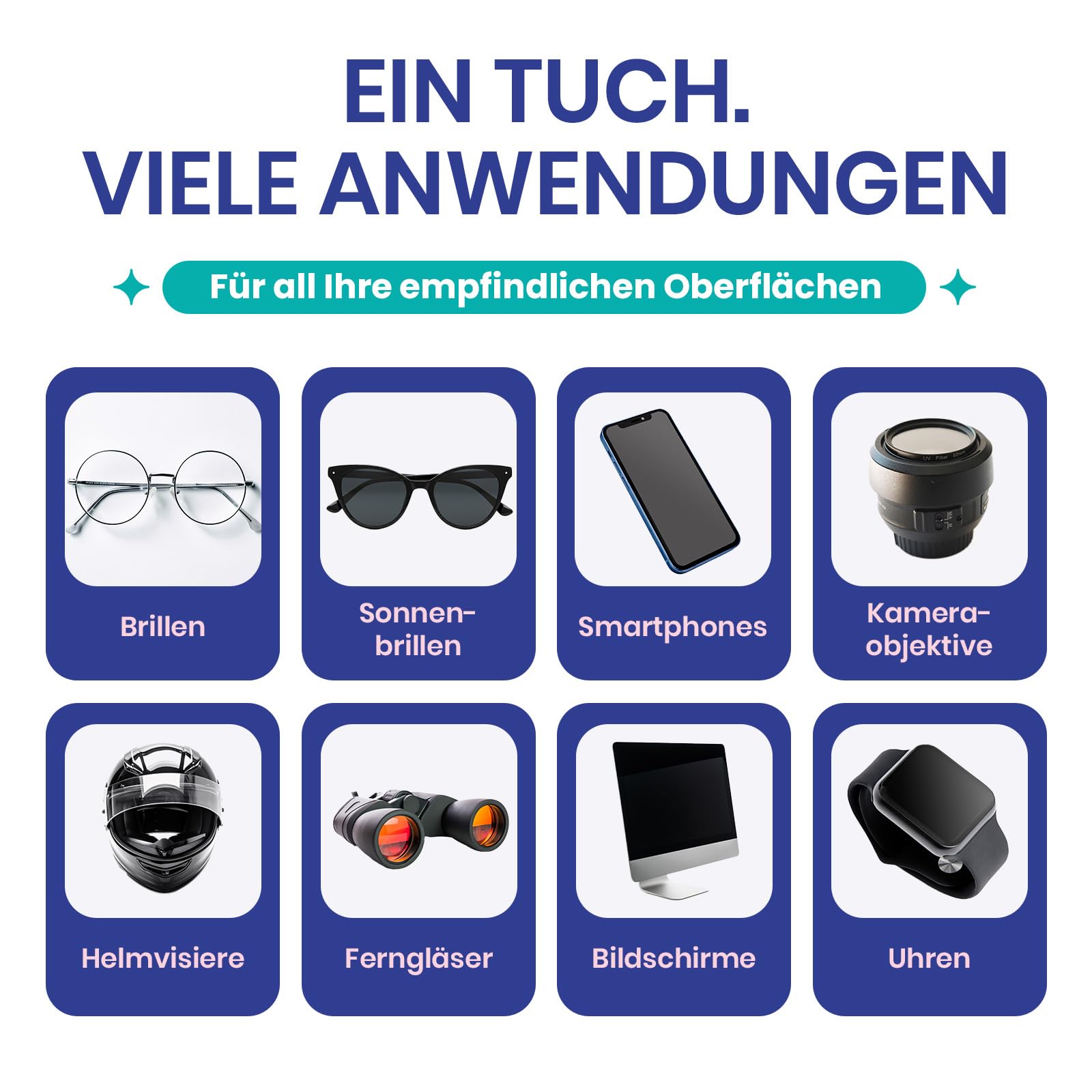mfa Antibeschlagtuch Brillen-Reinigungstücher | 60 Stück