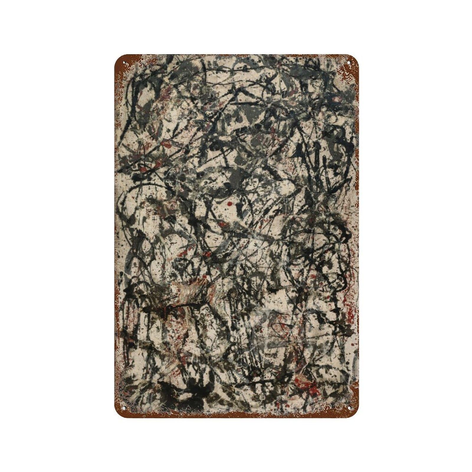 xiaoxiaoshen Jackson Pollock Reproduction, Abstract Expressionist Wall Decor Art Metal Tin Poster Modern Home Decor Art Home Bar Shop Decorations Vintage Sign 30x20cm