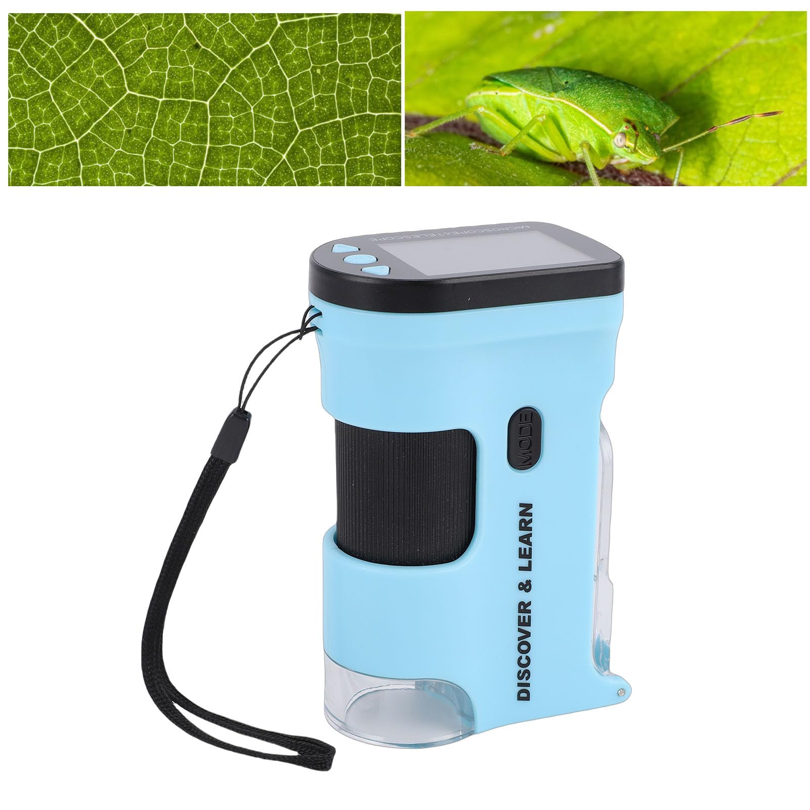Microscopio de Bolsillo 800X, Mini Microscopio de Mano, Gift Portátil para Niños Estudiantes - Observación Microbiológica en Casa