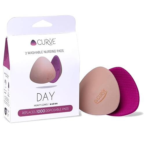 Essential Day - 2 almohadillas de lactancia - Ultra absorbentes - Almohadillas para el pecho reutilizables y lavables - Fugas pesadas - Permanece