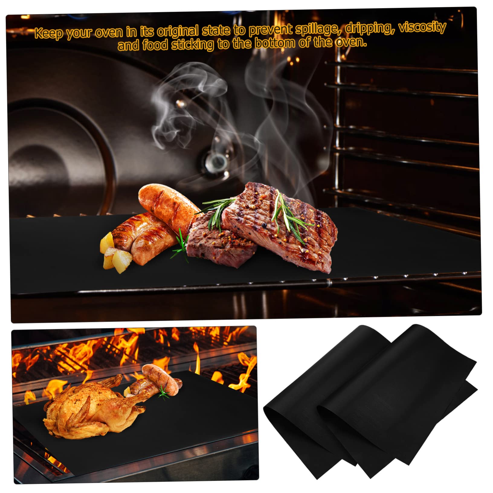 9piezas Tapetes Antiadherentes Para Horno Revestimientos Reutilizables Para Hornear y Parrilla