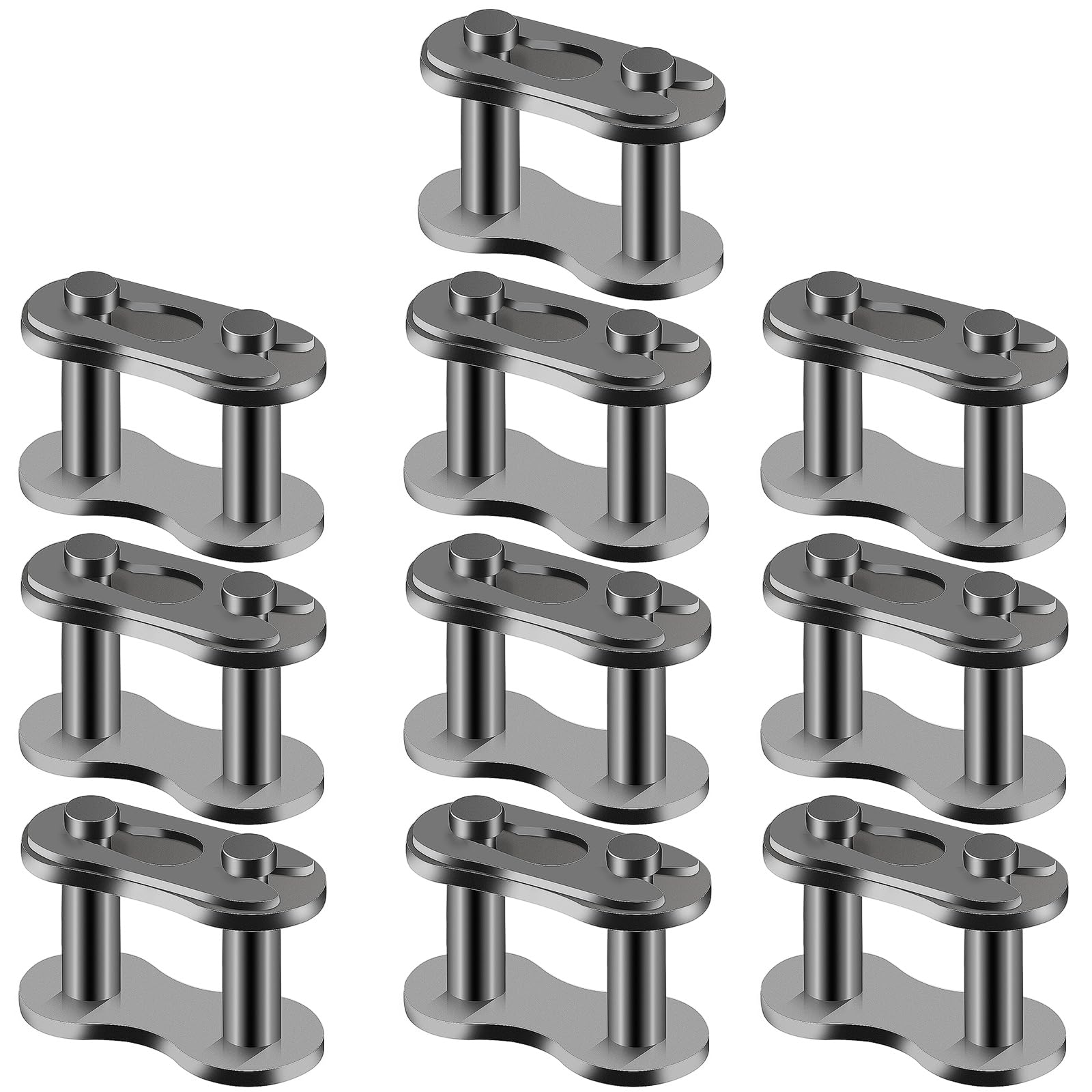 QAZAKY 10 Pcs 415 Drive Chain Repair Master Connector Split Link for 49cc 50cc 60cc 66cc 70cc 80cc 2-stroke Gas Engine Motorized Bicycle ATV Quad Scooter Motorcycle Go Kart Moped Dirt Pocket Mini Bike