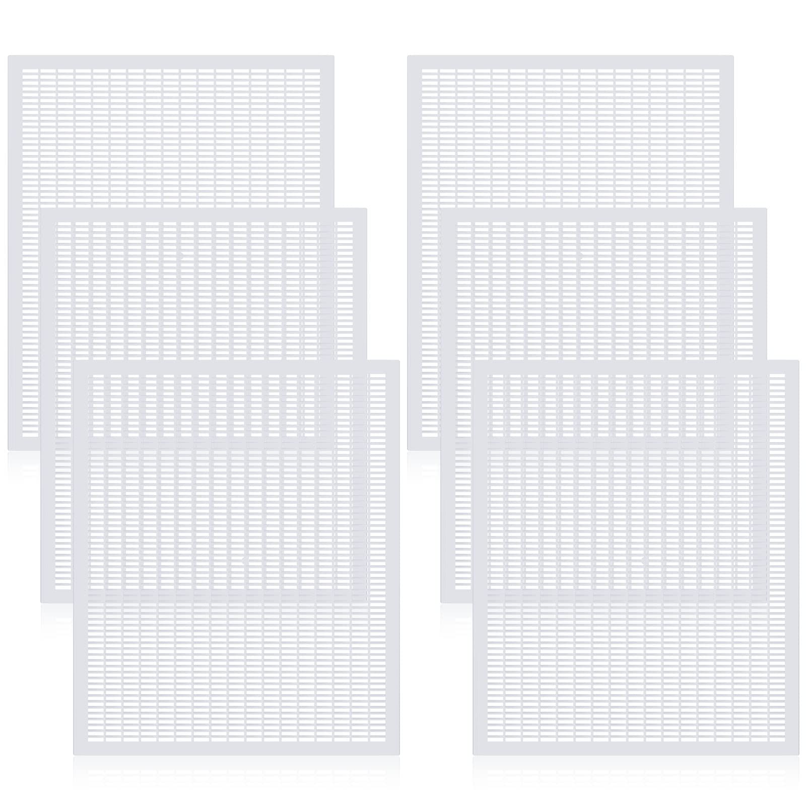 yinkin 6 pcs plastic queen excluder queen bee excluder bee hive for beekeeping and separating queen bees from honey (white, 10 frame)