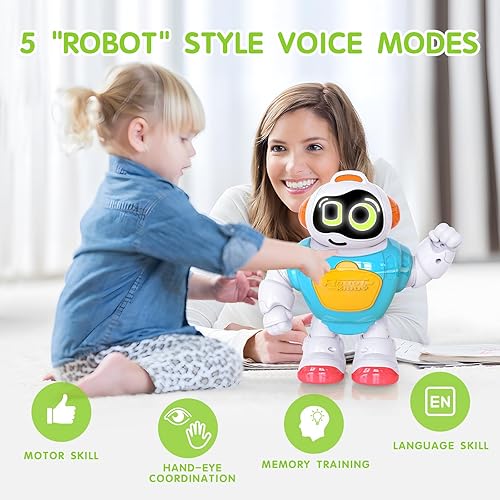 Miniatura 2 de Juguetes de 2 años para niños y niñas robot de actividades para bebés de 2 años  Juguetes musicales con luz para 18 meses  Juguetes interactivos de