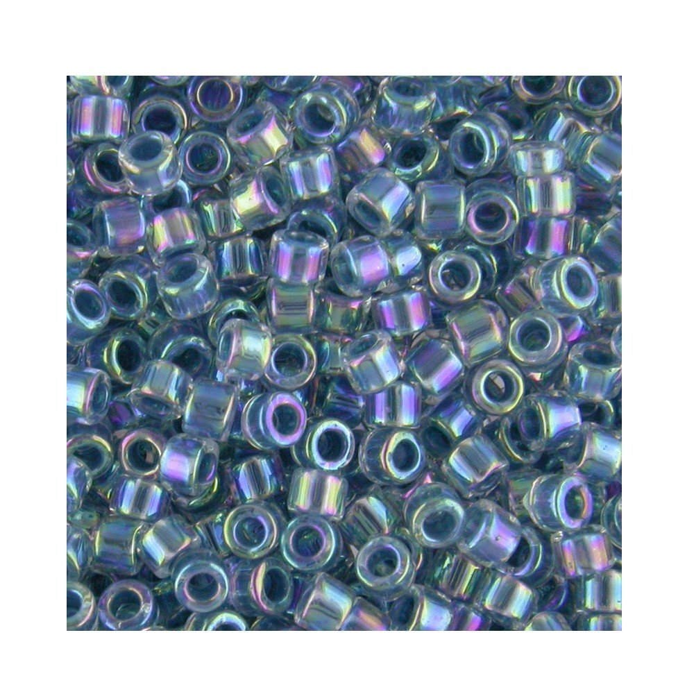 Miyuki Delica Size 11 DB058 Lined Light Blue AB Qty 5 Grams