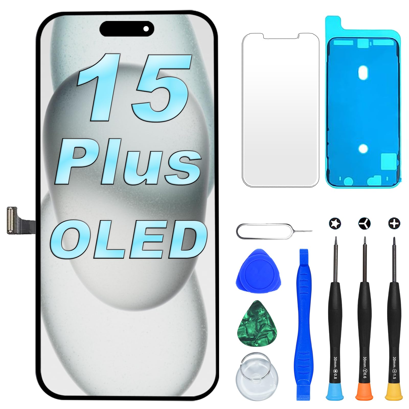 OLED for iPhone 15 Plus Screen Replacement, A2847 FHD COF [NOT LCD]