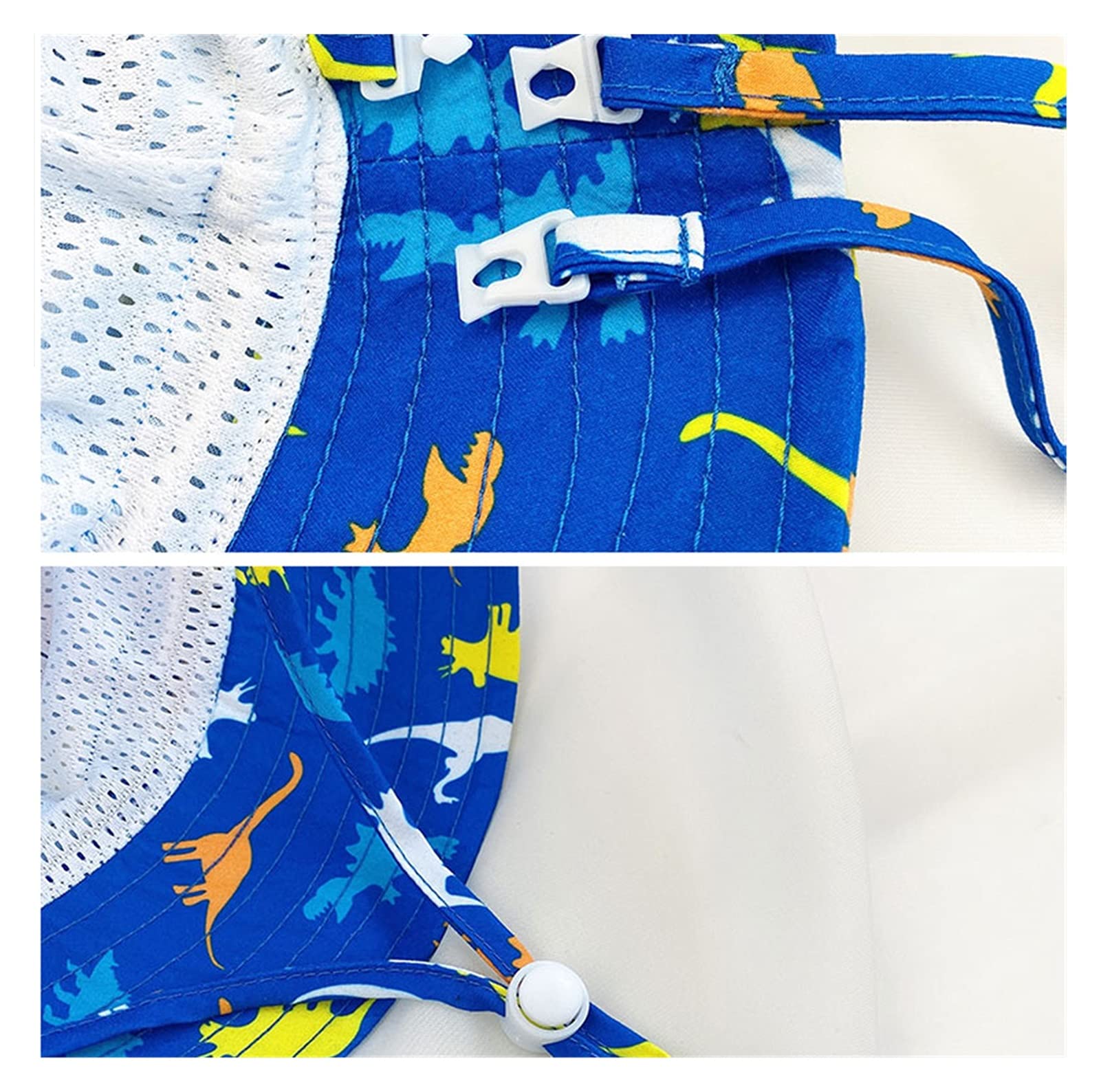 Sombrero de verano para niños, sombrero para el sol para bebés, anti-ultravioleta, verano, grandes aleros, niños, sombrero de pescador, playa, playa, sombrero para el sol para bebés (Azul XS 3 12M)