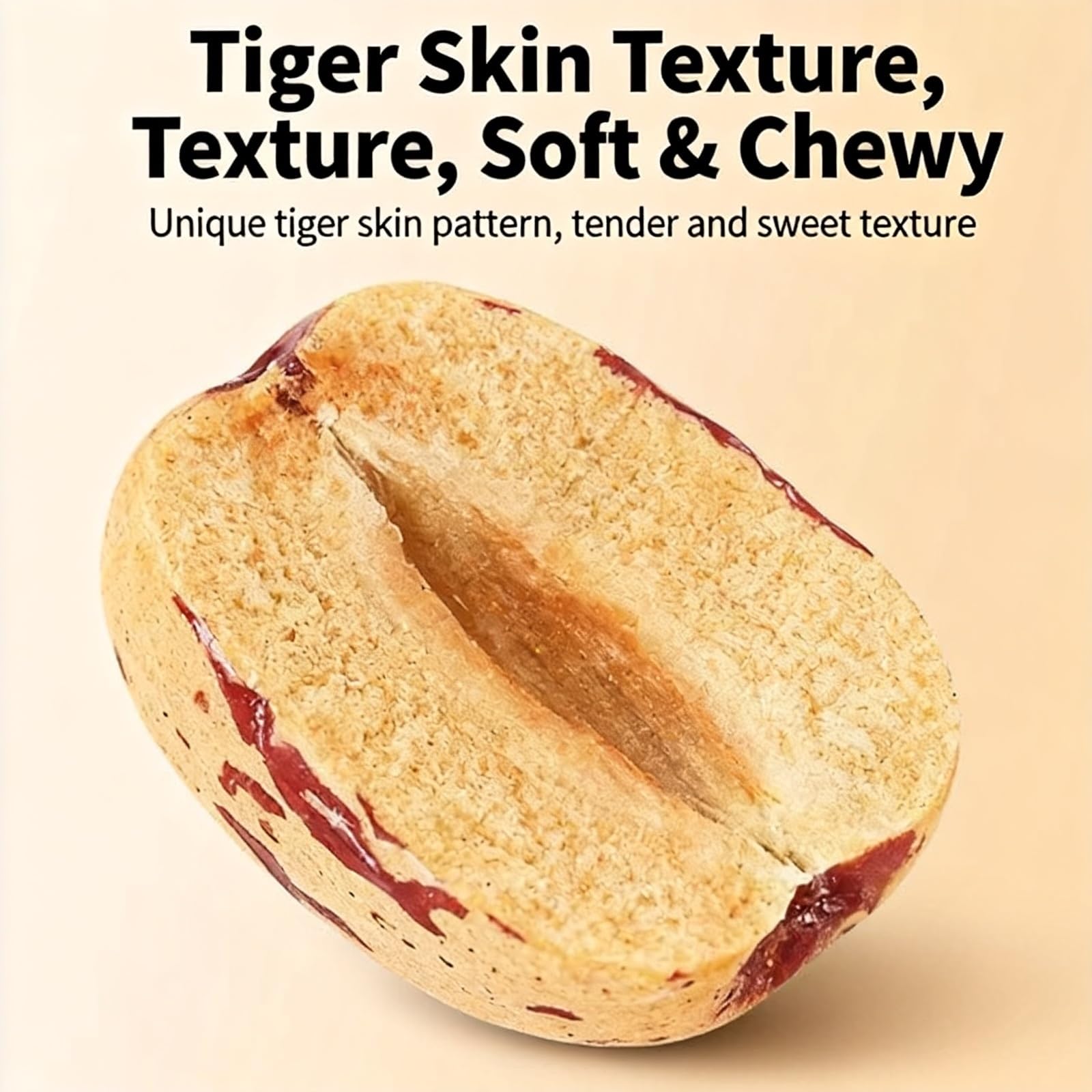 Azufaifa de piel de tigre pelada 500 g de azufaifo instantáneo sin semillas, bocadillos familiares suaves, glutinosos, dulces, sin lavado y sin tratamiento, postre horneado, gachas, leche de soja.
