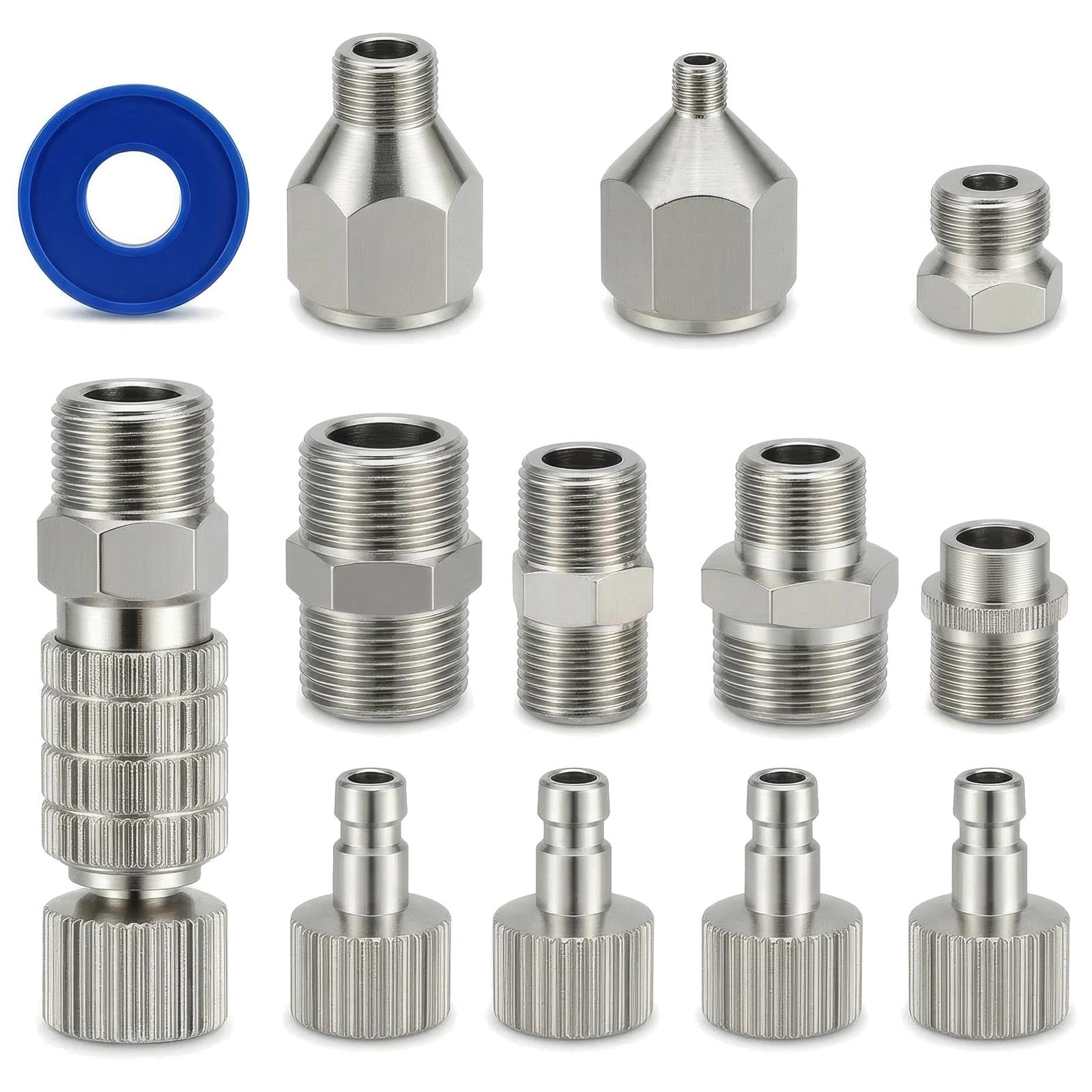 Kit adaptateur pour compresseur d'air avec connecteur de tuyau aérographe