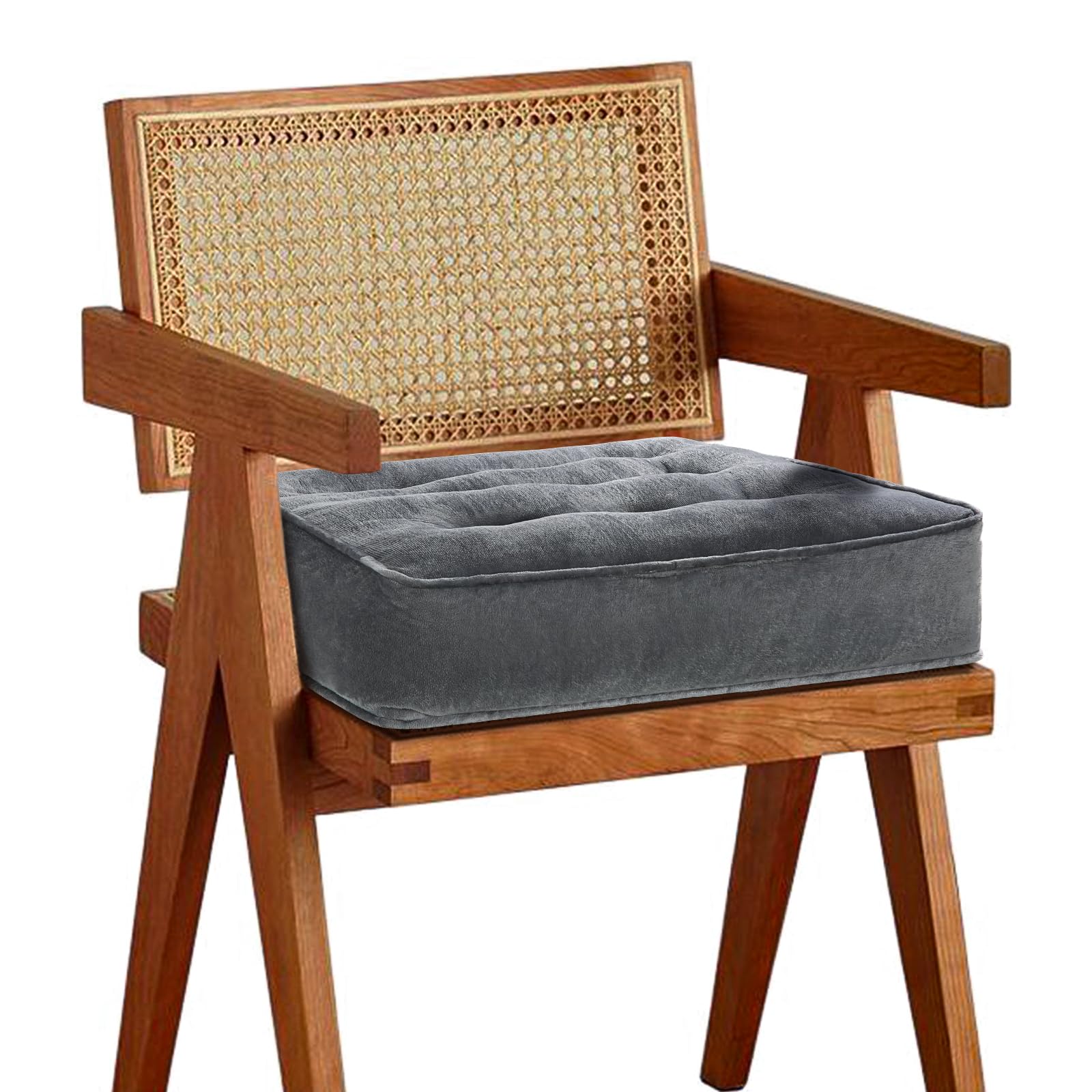 Coussin De Chaise Velours épais 50x50x12 Cm - Rehausseur Ferme Pour Salle à Manger, Jardin, Salon - Rembourrage Coton/polyester - 8
