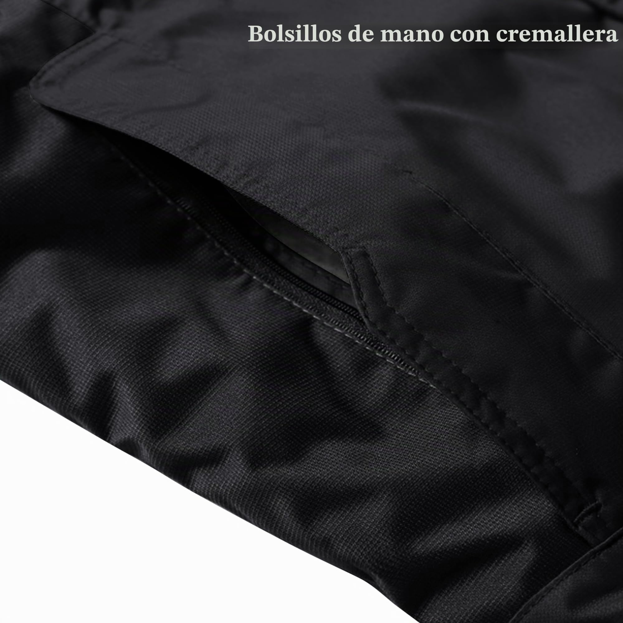 KEFITEVD Chaqueta Invierno Hombre Esquí Nieve Impermeable Polar Abrigo Snowboard Cálido Parka Chubasquero Capucha 5 Bolsillos