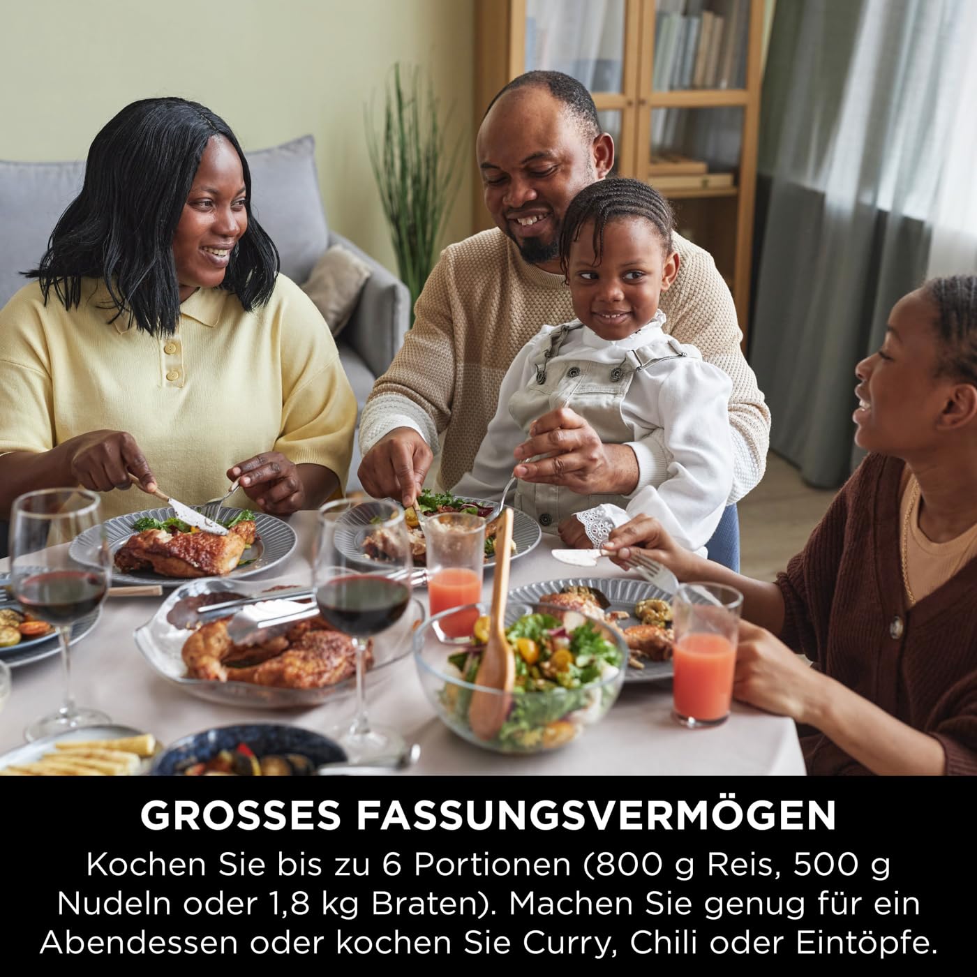 Ninja Foodi PossibleCooker, 6L Digitaler Multikocher & Schongarer mit Topf, und Reiskocher, vielseitige 8-in-1-Funktionen, Dampfeinsatz, Löffel &Glasdeckel, Anbraten, Backen, nachtblau, MC1101EU