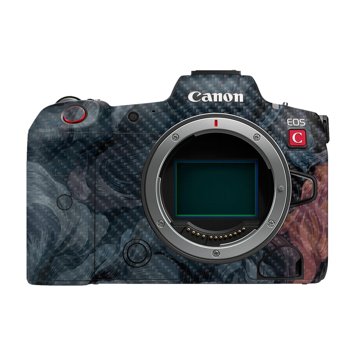 Carbon Fiber Camera Skin Compatible with Canon EOS R5C (2022) - Storm Cloud - Premium 3M Vinyl Protective Wrap Decal Cover - Easy to Apply | Crafted in the USA by MightySkins