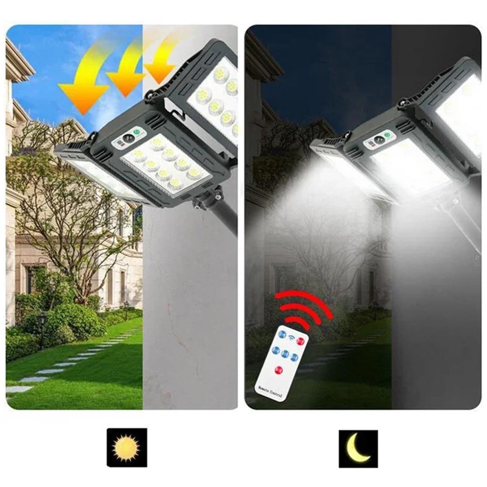Powerful Outdoor Solar Lights Motion Sensor Waterproof Wall Lamp 800 LED Sunlight Lighting Garden with Gardening Street Lighting (Advanced 600 LED)