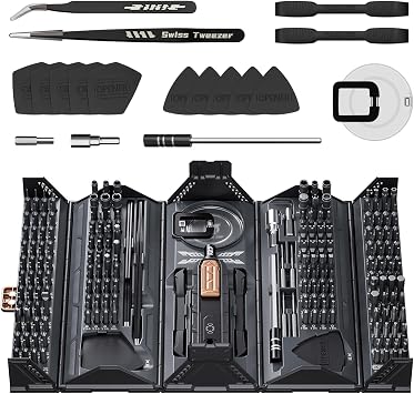 Mini Precision Manual Screwdriver Set,JAKEMY 180 in 1 Laptop Screwdriver Repair Tool Kit,Magnetic Multi-Bit Tiny Manual Screwdriver Bit Kit for DIY,Computer,PS5,Xbox,RC Car,Jewelers,Glasses,Watch,Home