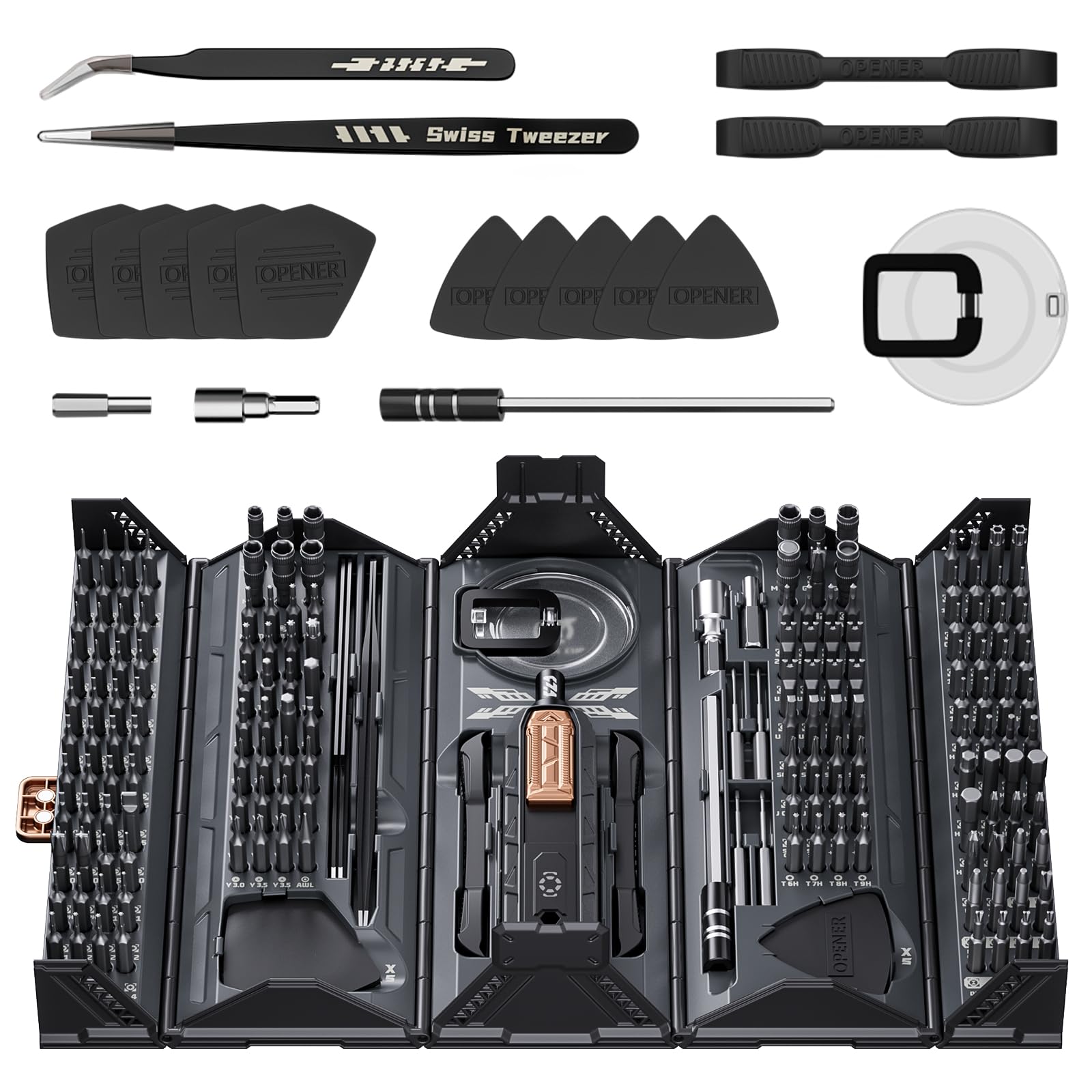 Mini Precision Screwdriver Set JAKEMY 180 in 1 Laptop Screwdriver Repair Tool Kit Magnetic Multi-Bit Tiny Screwdriver Bit