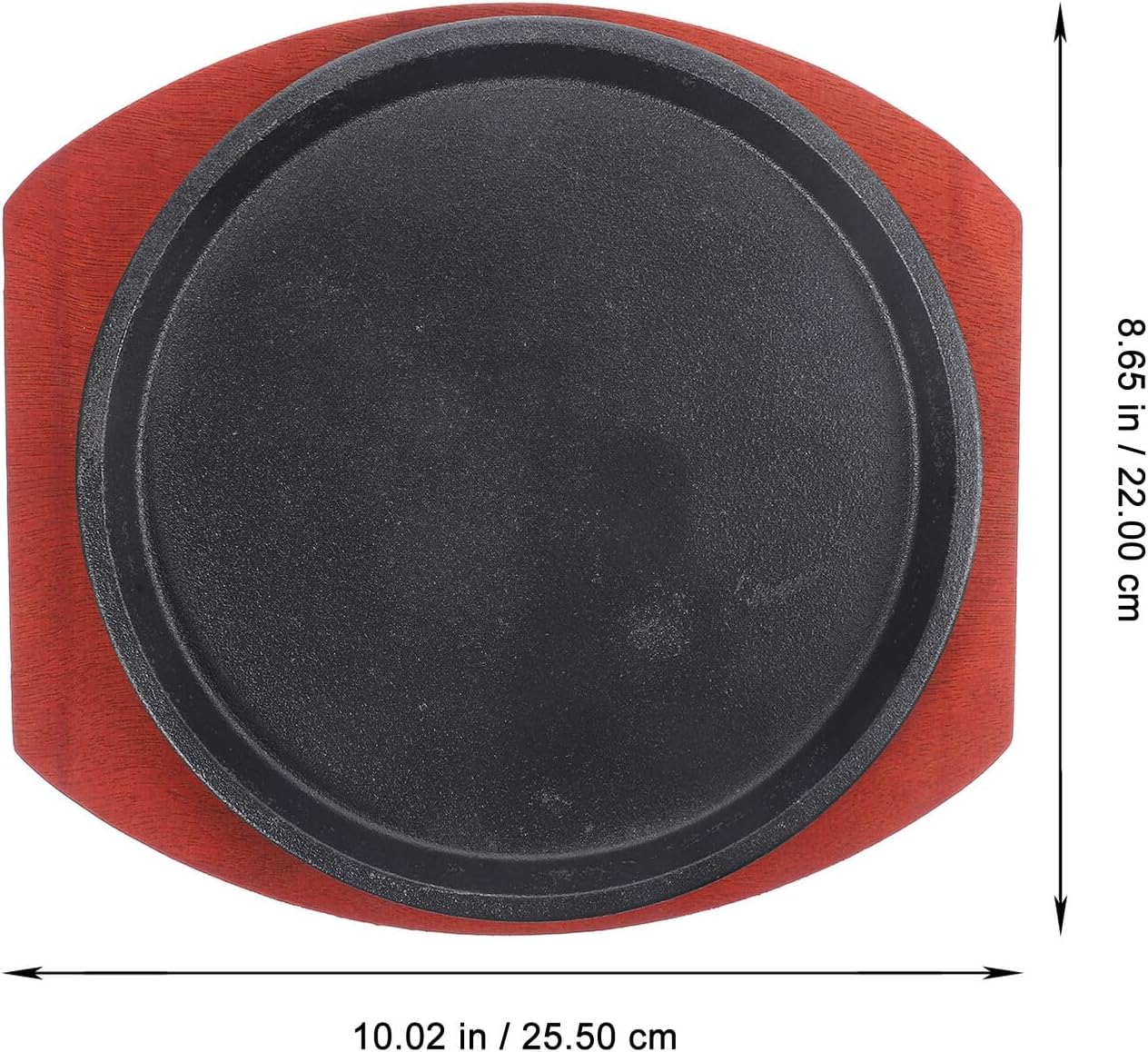 TOYANDONA Non-stick round 22cm Teppanyaki Grill Pan Wear-resistant Steak Cooking Pan Reusable Barbecue Serving Tray for Home Kitchen