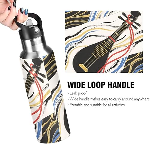 Miniatura 4 de Pipa Japanese Leakproof Sports Insulated Water Bottle With Straws Leak-proof Keeps Hot and Cold for HomeOfficeTravelSportsSchool 20 OZ
