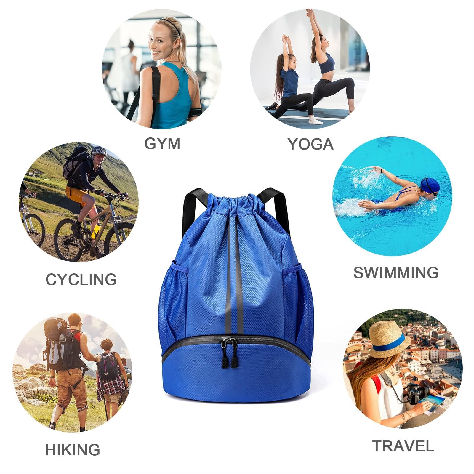 Mochila De Futbol Mochila De Malla Con Cordón Para Gimnasio,morral