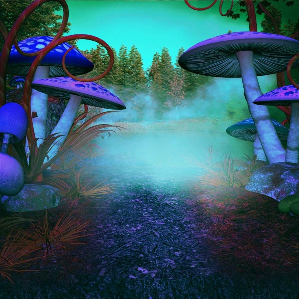 YongFoto 8x8ft Photography Backdrop Fairytale Pavilion Stones Pillars