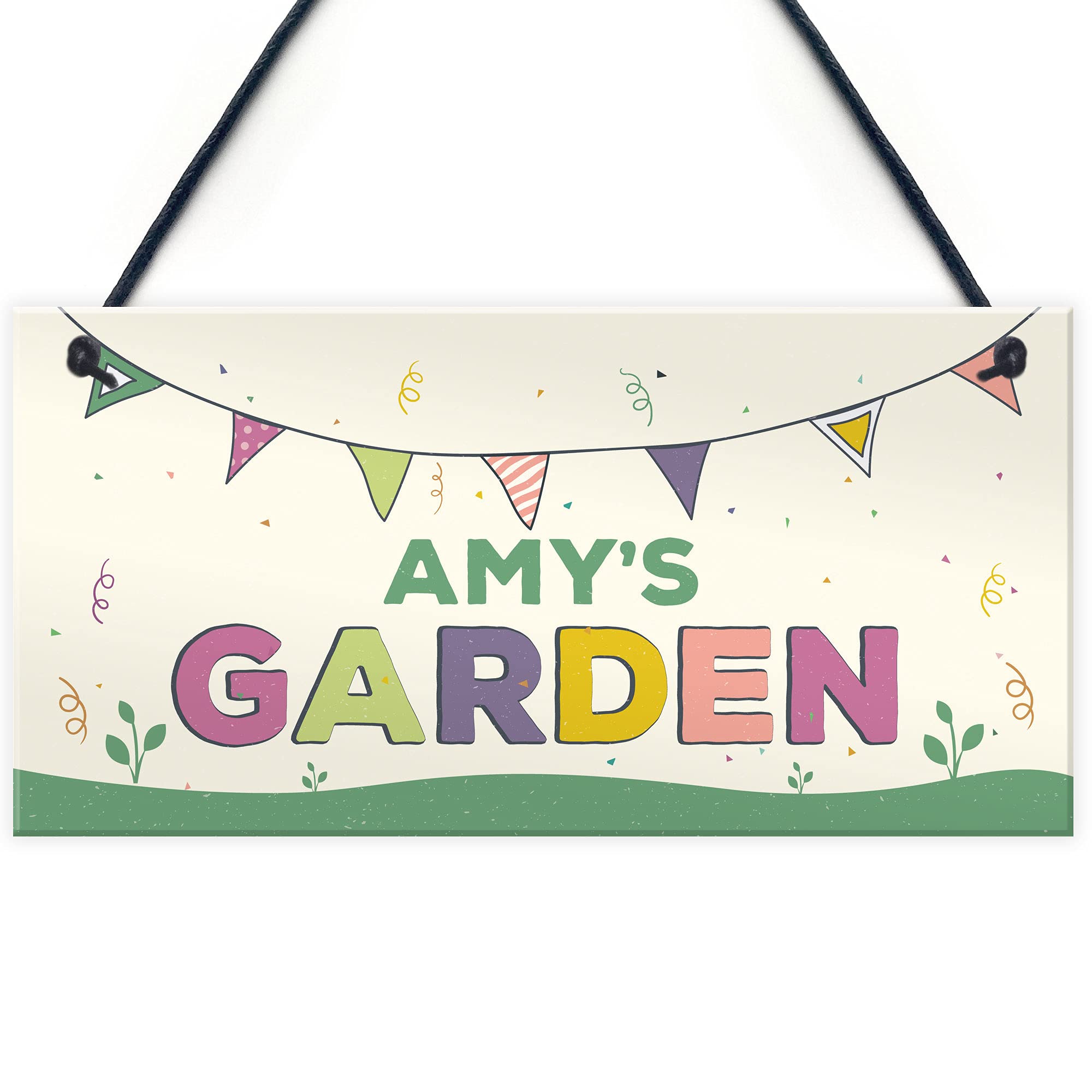 Childs Garden Sign Personalised Summerhouse Sign Colourful Son Daughter Gift